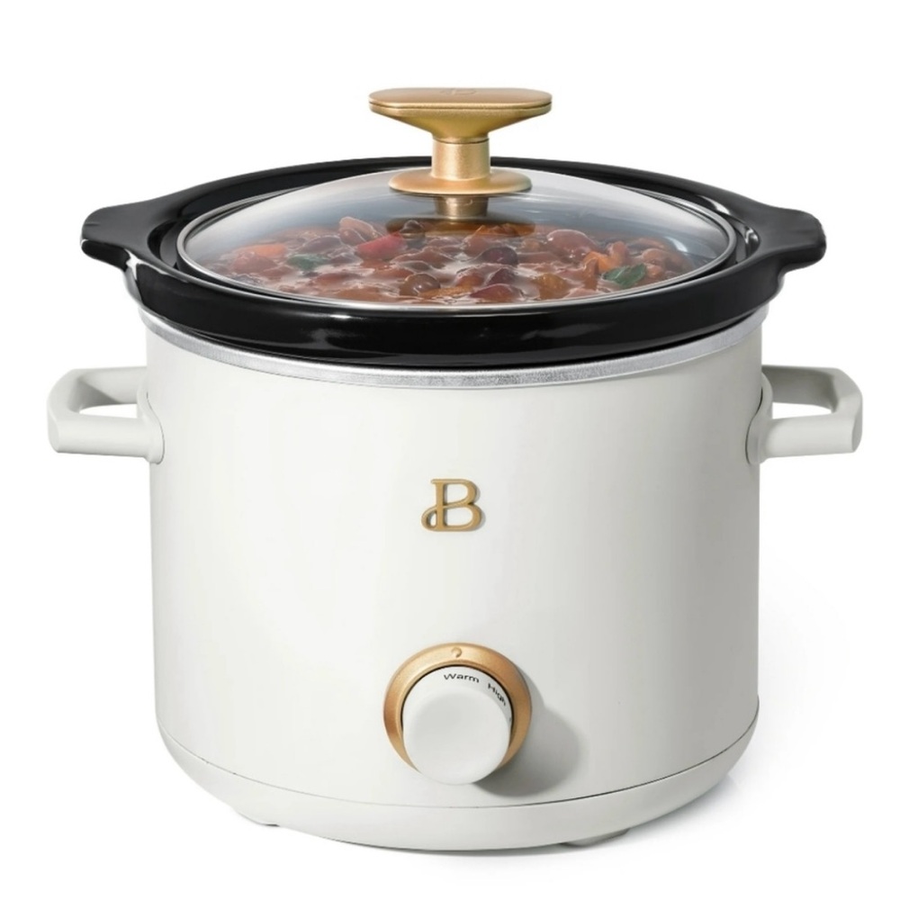 BEAUTIFUL BY DREW BARRYMORE 2qt Slow Cooker, White Icing color